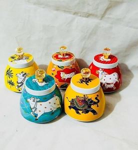 Metal Dry Fruit <b>Jar</b> with Elegant Carved Details for Dry Fruits, Nuts, and <b>Sweets</b> Storage - Product Image 4