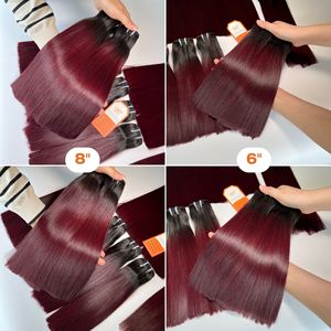 2024มัดผมแท้แบบไล่เฉดสีเบอร์กันดี - Product Image 6