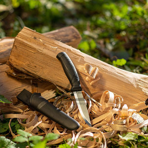 Cuchillos de hoja fija con mango de madera DIY hechos en Pakistán - Acero inoxidable y damasco, personalizables OEM, equipo de camping al por mayor - Product Image 6