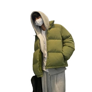 Chaqueta corta acolchada de invierno para hombre, abrigos informales de cuero de burbujas con ropa informal coreana, estilo Parka, cortavientos de invierno - Product Image 1