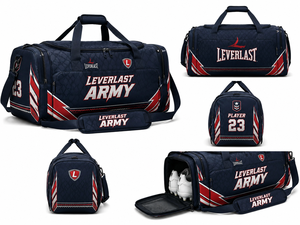 Custom Logo Geometric Pattern Unisex Sports <b>Duffel</b> <b>Bag</b> Polyester Zipper Closure Adjustable Strap 40-55L Shoe Compartment Fitness - Product Image 4