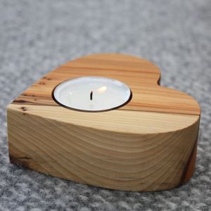 Porte-bougie en bois fait main, centre de table rustique décoratif pour la maison, le salon, la chambre, la table à manger, les mariages et les fêtes - Product Image 2