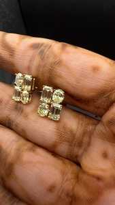 Moissanite Diamond Emerald and Oval Cut Designer <b>Studs</b> <b>Earrings</b> For Women's Jewelry 925 <b>Silver</b> Fine Classic Gift For Partner - Product Image 2