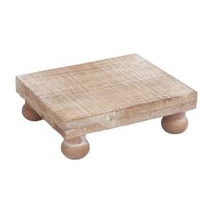 Offre Spéciale : Plateau Rehausseur Moderne en Acacia – Support de Bureau en Bois pour Présentation de Vaisselle et Fruits, Finition Polie en Bois Naturel - Product Image 1