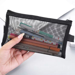 Paquete Múltiple de Bolsas de Malla Negra con Cierre y Pestañas Laterales para Almacenamiento de Viaje, Cajas Geométricas - Product Image 5