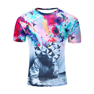 T-shirt en coton 100% pour homme, prix bas, impression par sublimation, logo personnalisé, coupe ample, vente en gros - Product Image 1