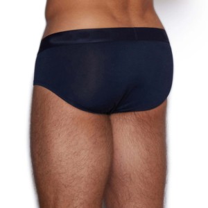 Calzoncillos bóxer de algodón 100% para hombre, de corte medio, color azul marino, ecológicos, transpirables, de secado rápido, sin costuras y de punto. - Product Image 4