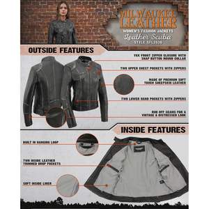 Veste en cuir style plongée en peau de mouton noire pour femme 2025 – Tenue tendance pour moto et course automobile - Product Image 3