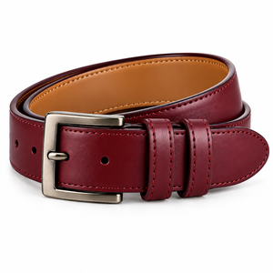 Cinturón Casual Ajustable de Cuero Vacuno Premium con Hebilla de Aleación de 3.8cm, Diseño Sólido, Longitud Personalizable para Hombres y Mujeres - Product Image 4
