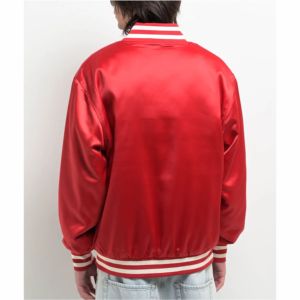 Chaquetas de Invierno Estilo Varsity para Hombre y Mujer, Personalizadas, Doradas y Azules, Brillantes, de Satén, con Logotipo - Product Image 5