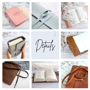 Housse de Bible en cuir enveloppante, Housse de Bible personnalisée, Housse de livre en cuir sur mesure pour femmes, Housse en cuir pour Bible - Product Image 3