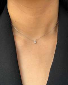 Collier pendentif goutte d'eau en diamant de laboratoire taille petite poire, serti à griffes, en or massif 14k 18k, pour usage quotidien, chaîne minimaliste à superposer - Product Image 6