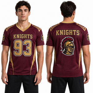 Uniforme Deportivo Personalizado de Fútbol Americano con Bordado Tackle Twill, 100% Poliéster, Alta Calidad, Fabricante OEM - Product Image 2