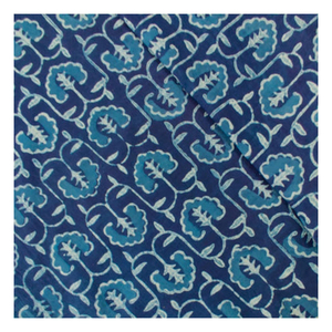 Indigo Blue Animal Block Print Fabric For Kurtis Fabric - Product Image 6