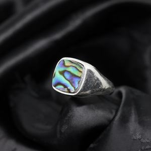 Abalone <b>Shell</b> Ring 925 Sterling Silver Mens Handmade Gemstone Jewelry Statement Ring Elegant Gift For Him - Product Image 3