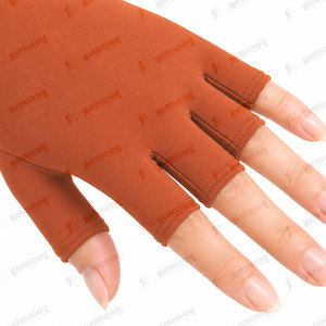 Manufacturer Wholesale Anti-UV Half Fingers <b>Moisturizing</b> Beauty <b>Gloves</b> Lightweight Custom Solid Color Manicure <b>Gloves</b> - Product Image 5