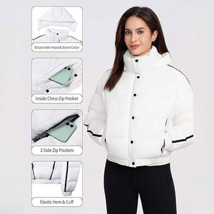 Women's Bubble <b>Jacket</b> High Quality Winter Coat Slim Fit <b>Puffer</b> Coat Stand Collar Woven Fabric Wholesale - Product Image 6
