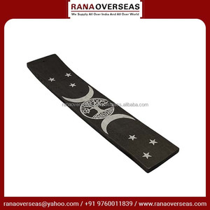 Receptor de cenizas de incienso de madera de alta venta con tema de Estrella y árbol de Luna triple Calidad lujosa 2 colores disponibles para la oficina en casa - Product Image 3