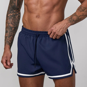 OEM Custom Blue & White Contrast Casual High-Quality Men’s Summer <b>Shorts</b> – Breathable Quick-Dry Eco-Friendly 100% Cotton <b>Shorts</b> - Product Image 1