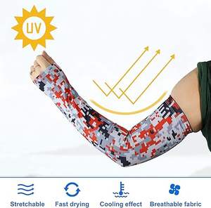 Manches de bras respirantes à protection UV professionnelle, imprimées numériquement avec dégradé de couleurs, pour la course à pied, la randonnée, le cyclisme et le fitness - Product Image 5