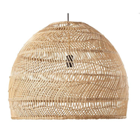 Abat-jour en rotin écologique, luminaire suspendu tissé, luminaire en bambou rustique, luminaire en osier pour la décoration de la maison et des restaurants