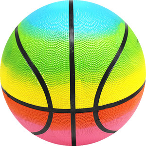 Ballon de basketball en PU, couleurs rouge et bleu assorties, taille 5/6, durable, résistant à l'eau, taille 7, en PVC - Product Image 2