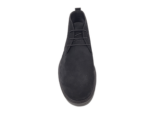 Bottes habillées noires en similicuir suédé pour hommes, à lacets, bout rond, semelle extérieure en caoutchouc respirant, semelle intermédiaire en EVA, pour le bureau et la carrière, collection automne - Product Image 3