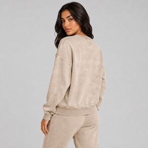 T-shirt blanc délavé de qualité supérieure pour femme, coupe longue, manches courtes, 100 % coton, respirant et décontracté - Product Image 4