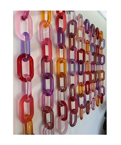 Décoration murale en chaîne ronde en résine époxy, design moderne rustique, couleur personnalisée, multicolore - Product Image 6