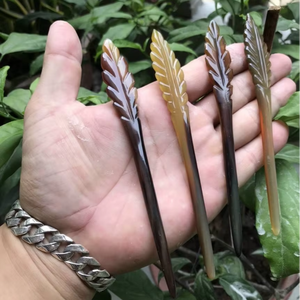 Natural Buffalo Horn <b>Hair</b> <b>Fork</b>, <b>Hair</b> Pin, <b>Hair</b> Accessory - Product Image 1