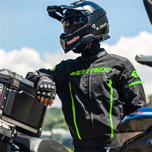 Combinaison de moto coupe-vent personnalisée, veste et pantalon de moto, équipement de course en polyester/coton - Product Image 6