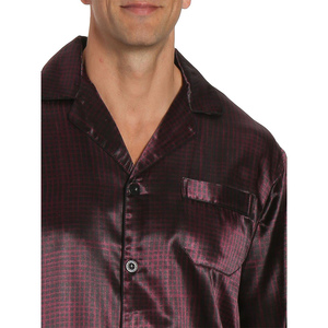 Pyjama pour homme en soie biologique 100% gris argenté, design de mode luxueux, ensemble de 2 pièces, respirant, séchage rapide, vêtements de maison, extra doux - Product Image 2