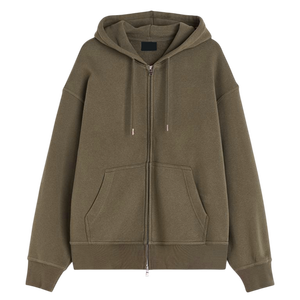 Sudadera con Capucha y Cremallera para Mujer, 100% Algodón Tejido, Transpirable, Corte Regular, para Otoño, Tejido de Secado Rápido, Marca Privada - Product Image 5