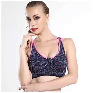 Sujetador Deportivo para Mujer, Estilo Chaleco, con Cierre Frontal de Cremallera, Transpirable, de Secado Rápido, para Yoga y Running, Sublimado, Venta al Por Mayor, OEM ODM, Último Modelo - Product Image 4