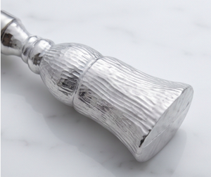 Cuchillo para queso de cerámica con mango de zinc plateado, perfecto como utensilio de cocina y para uso doméstico. - Product Image 2