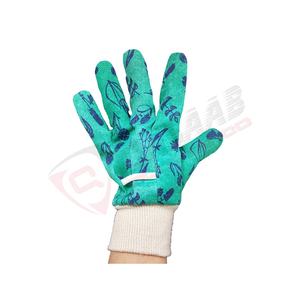 Vente en gros de gants tricotés en coton bon marché de protection en pointillés pour le travail Gants d'impression de fleurs d'automne Gants chauffés d'hiver pour femmes - Product Image 4