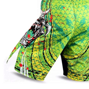 Custom Logo Printed 100% Polyester MMA Shorts 180g Fabric OEM Service Factory Direct Supplier for Men - Product Image 4