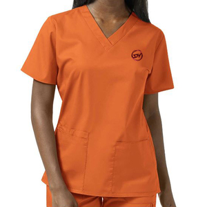 Anti-wrinkle Breathable Woven Customized Low MOQ Unisex <b>Scrubs</b> Uniforms <b>Scrub</b> Suits High Quality V Neck Stretching <b>Scrubs</b> <b>Sets</b> - Product Image 2