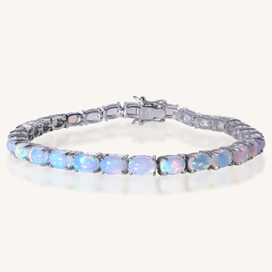 <b>Opal</b> <b>Bracelet</b> in 92.5 Sterling Silver KLSB-20401 - Product Image 1
