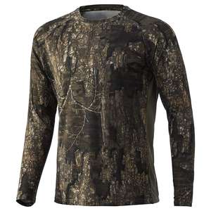 Camiseta de Verano para Hombre, Estilo Urbano, Camuflaje Vintage, Lavada, Manga Larga, Algodón Bottomland, Ropa Deportiva, Transpirable - Product Image 1