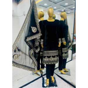 Conjunto de Ropa India y Pakistaní de Diseño, Completamente Cosido, para Fiesta, Top con Dupatta y Elegante Pantalón - Product Image 2