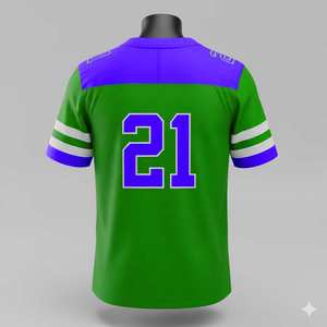 Ropa Deportiva, Jersey de Fútbol Americano de Manga Corta, Personalizable, Transpirable, Unisex para Adultos, de Alta Calidad - Product Image 3