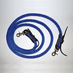 Rênes en nylon tressées de 7 pieds 6 pouces pour chevaux, durables, avec poignée souple, pour l'entraînement et l'équitation western, fourniture en gros - Product Image 1