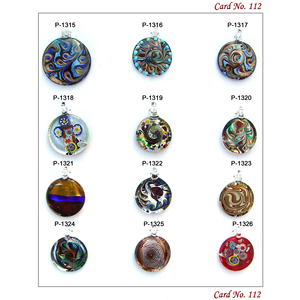 Pendentif en verre feuille d'argent Aurora Luster, bijoux artisanaux faits à la main, breloque de luxe, collection en gros pour l'exportation - Product Image 1
