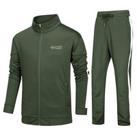 Conjunto Deportivo de Invierno para Hombre, Casual, Lavado, Sólido, Transpirable, de Secado Rápido, Ecológico, de Peso Medio, con Sudadera y Pantalones, a la Moda