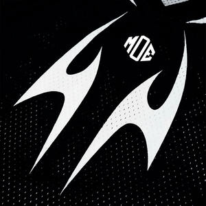 เสื้อเจอร์ซีย์อเมริกันฟุตบอลคอวีผ้าตาข่ายทรงโอเวอร์ไซส์ สไตล์สตรีท พิมพ์ลายกราฟิก เสื้อผ้ากีฬาสีดำ ระบายอากาศได้ดี ผลิตโดยโรงงาน OEM - Product Image 3