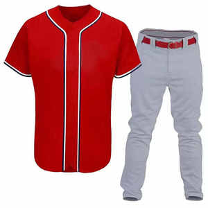 Uniformes de Béisbol Impresos de Alta Calidad y Transpirables, Mangas Cortas, 100% Poliéster, Personalizables - Product Image 1