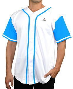 Camiseta de Béisbol Blanca Personalizada 2025 con Ribete Corto y Botones, Uniforme de Equipo con Nombre y Número Personalizados, Estilo Profesional, Venta al Por Mayor, 100% Orgánica - Product Image 5
