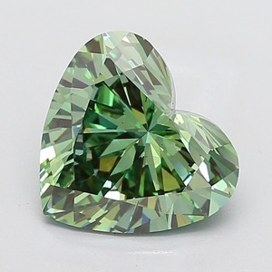 Diamant vert fantaisie de 5,03 carats, forme cœur, pureté VS1, certifié, diamant vert de luxe - Product Image 1