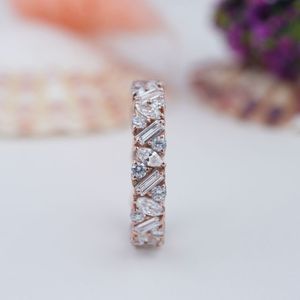 Real 925 <b>Silver</b> Moissanite 14K Gold Plated Hip Hop Anniversary Tarnish Resistant Women Open <b>Adjustable</b> Size <b>Ring</b> - Product Image 5